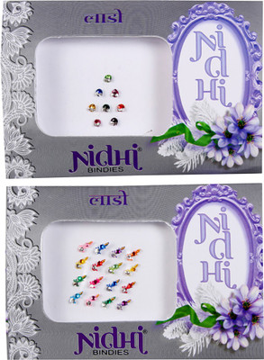 

NIDHI bindi1 Forehead Multicolor Bindis(Morden Bindi)