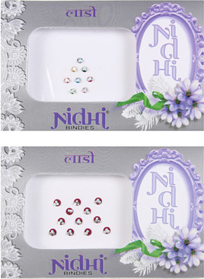 

NIDHI bindi57 Forehead Multicolor Bindis(Morden Bindi)