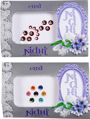

NIDHI bindi52 Forehead Multicolor Bindis(Morden Bindi)