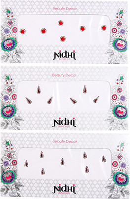 

NIDHI bindi22 Forehead Multicolor Bindis(Morden Bindi)