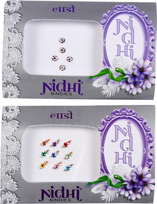 

NIDHI bindi63 Forehead Multicolor Bindis(Morden Bindi)