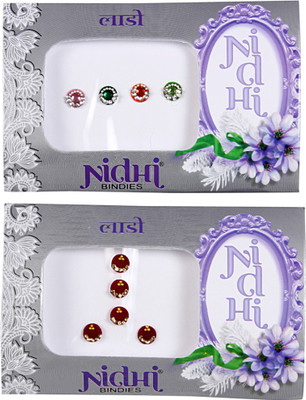 

NIDHI bindi45 Forehead Multicolor Bindis(Morden Bindi)