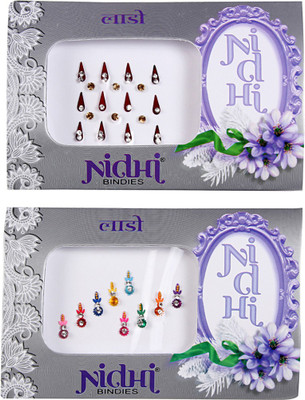 

NIDHI bindi44 Forehead Multicolor Bindis(Morden Bindi)