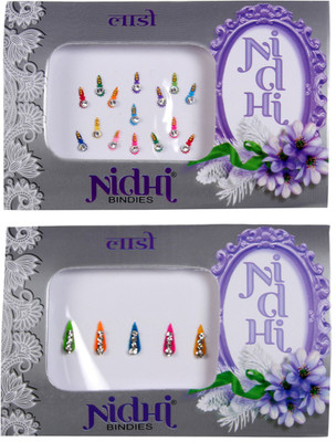 

NIDHI bindi26 Forehead Multicolor Bindis(Morden Bindi)
