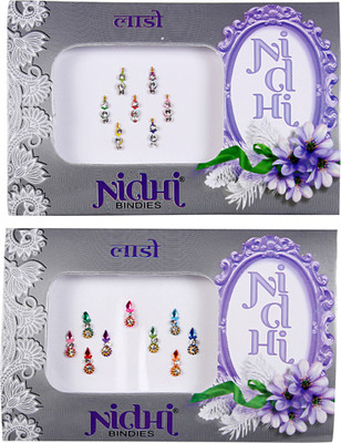 

NIDHI bindi65 Forehead Multicolor Bindis(Morden Bindi)