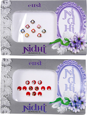 

NIDHI bindi7 Forehead Multicolor Bindis(Morden Bindi)