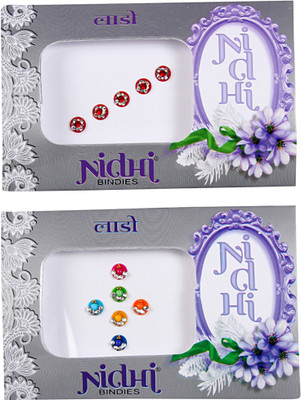 

NIDHI bindi51 Forehead Multicolor Bindis(Morden Bindi)
