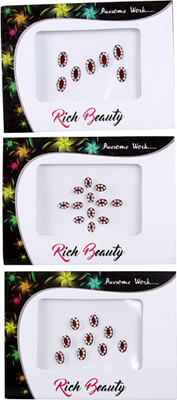 

NIDHI bindi19 Forehead Multicolor Bindis(Morden Bindi)