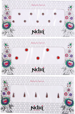 

NIDHI bindi23 Forehead Multicolor Bindis(Morden Bindi)