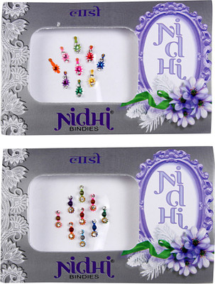 

NIDHI bindi49 Forehead Multicolor Bindis(Morden Bindi)