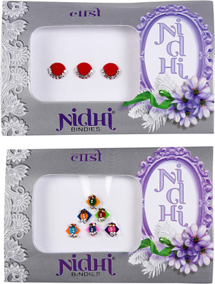 

NIDHI bindi71 Forehead Multicolor Bindis(Morden Bindi)