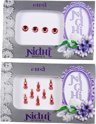

NIDHI bindi61 Forehead Multicolor Bindis(Morden Bindi)