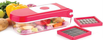 Tangerine Vegetable & Fruit Chopp Chopper(1 chopper), Multicolor