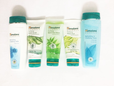 

Himalaya refreshing cleansing milk, face wash, face scrub, face pack, toner(Set of)