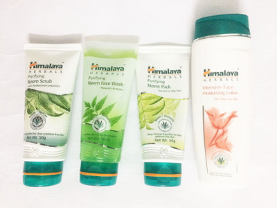 

Himalaya neem face wash, neem face pack, neem face scurb, face lotion(Set of)