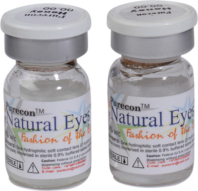 

Purecon Natural Eyes Quaterly(0, Colored Contact Lenses, Pack of 2)