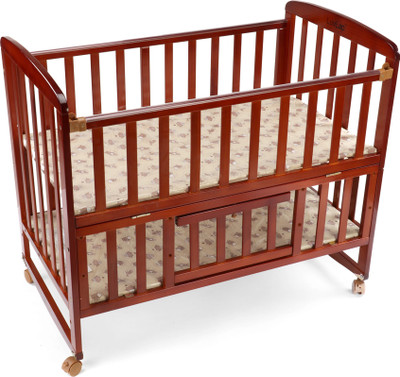 

LuvLap Baby Wooden Cot C-50 - Cherry Red Baby Bed Rectangular(Wood, Cherry Red)