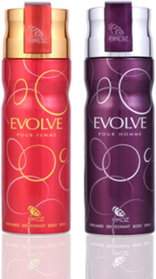 

Ekoz Evolve And Deodorants Combo Body Spray - For Men & Women(200 ml, Pack of 2)