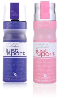 

Ekoz Just Sport & Deodorant Combo Body Spray - For Men & Women(200 ml, Pack of 2)