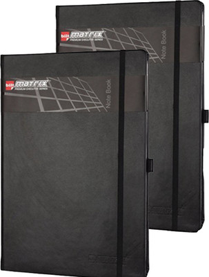 

Bilt A6 Diary(PU Notebook - A6, 80 GSM, 192 pages, Single Ruled, Black, Pack of 2)