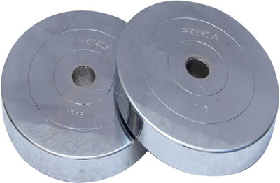 

Skera STEEL CHROME WEIGHT LIFTING plates 7.5kg Silver Weight Plate(15 kg)