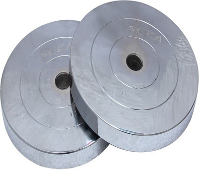 

Skera STEEL CHROME WEIGHT LIFTING plates 10kg Silver Weight Plate(20 kg)