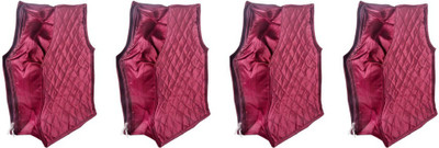 

Aadhya Multipurpose Satin Blouse cover pack of 4 o(Red)