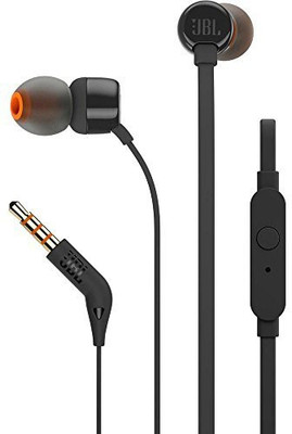 JBL Tune 110 Wired Headset(Black, In the Ear)