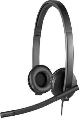 

Logitech H570e Wired Headset with Mic(Black, On the Ear)
