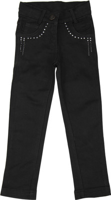 

612 League Regular Girls Black Jeans
