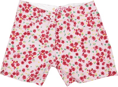 

612 League Short For Girls Casual Printed Cotton(Pink, Pack of 1