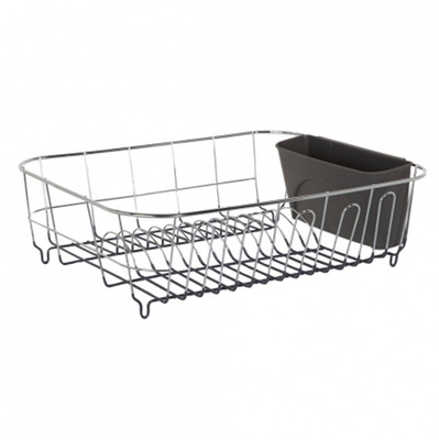 

Howards Dish Rack with Rubber Base Stainless Steel Kitchen Rack(Steel, Brown)