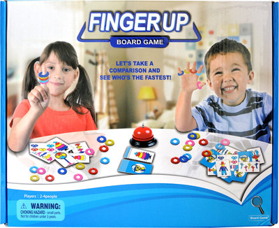 

Trinkets & More - Fingers Up Game Unique Board Game | Family Game Kids and Adults | Educational Toy 3 + Years(Multicolor)