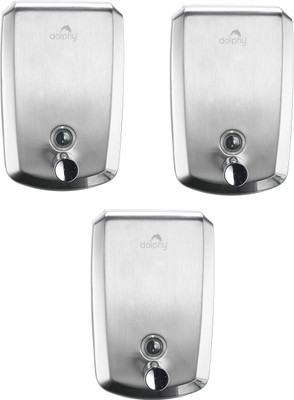 

Dolphy Set of Three 304 Stainless Steel 800 ml Soap, Shampoo Dispenser(Silver)