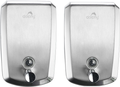 

Dolphy Set of Two 304 Stainless Steel 800 ml Soap, Shampoo Dispenser(Silver)