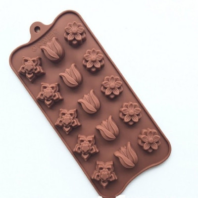 

SYGA Number Of 15 Multi Design Flowers Shape Moulds - Cup Chocolate Mould(Pack of 1)
