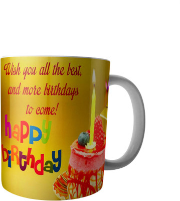 

PrintVisa Beautiful designed Birthday Gift Ceramic Mug(300 ml), Blue;brown;maroon;multicolor;yellow