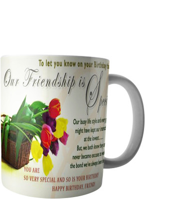 

PrintVisa Best Gift for Best Friend Ceramic Mug(300 ml), Multicolor