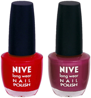 

Nive Colour Blast Nail Polish Red,Purple(Pack of 2)