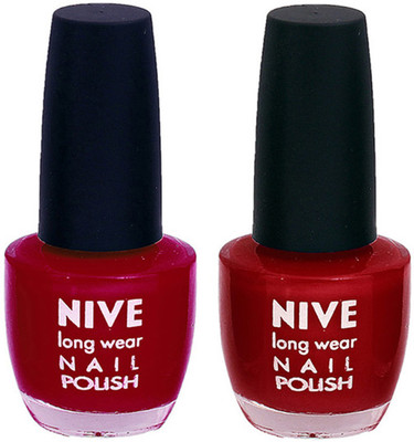 

Nive Colour Blast Nail Polish Pink,Red(Pack of 2)
