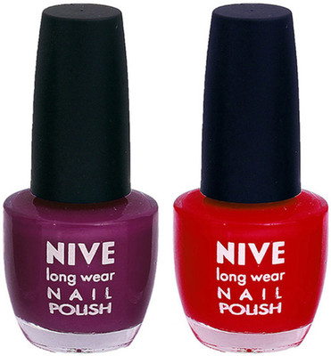 

Nive Colour Blast Nail Polish1106201642 Purple,Red(Pack of 2)