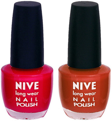 

Nive Colour Blast Nail Polish1106201642 Pink,Brown(Pack of 2)