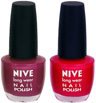 

Nive Colour Blast Nail Polish1106201642 Purple,Pink(Pack of 2)