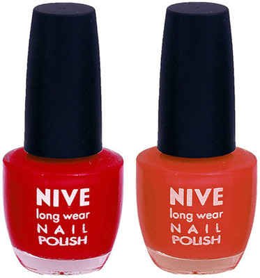 

Nive Colour Blast Nail Polish Red,Brown(Pack of 2)
