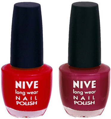 

Nive Colour Blast Nail Polish Red,Pink(Pack of 2)