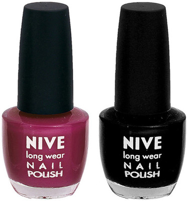 

Nive Colour Blast Nail Polish 1106201642 Purple,Black(Pack of 2)