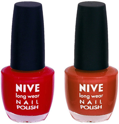 Nive Colour Blast Nail Polish1106201642 Red,Brown(Pack of 2)