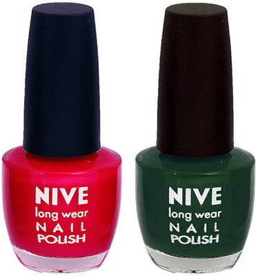 

Nive Colour Blast Nail Polish1106201642 Pink,Green(Pack of 2)