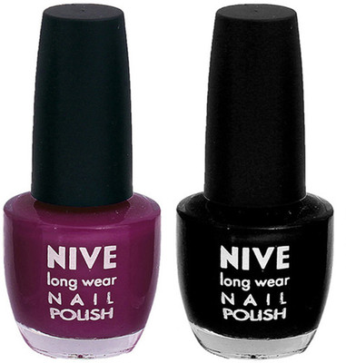 

Nive Colour Blast Nail Polish1106201642 Purple,Black(Pack of 2)
