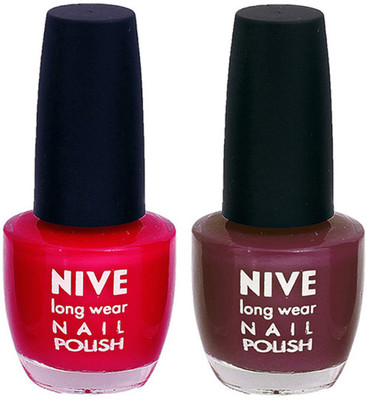 

Nive Colour Blast Nail Polish1106201642 Pink,Purple(Pack of 2)